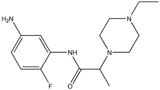 N-(5-amino-2-fluorophenyl)-2-(4-ethylpiperazin-1-yl)propanamide 구조식 이미지