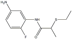 N-(5-amino-2-fluorophenyl)-2-(ethylsulfanyl)propanamide Structure