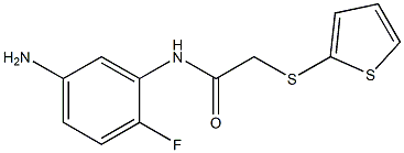 N-(5-amino-2-fluorophenyl)-2-(thiophen-2-ylsulfanyl)acetamide Structure