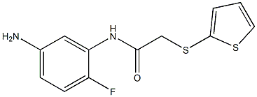 N-(5-amino-2-fluorophenyl)-2-(thiophen-2-ylsulfanyl)acetamide 구조식 이미지