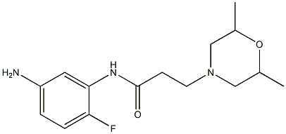N-(5-amino-2-fluorophenyl)-3-(2,6-dimethylmorpholin-4-yl)propanamide 구조식 이미지