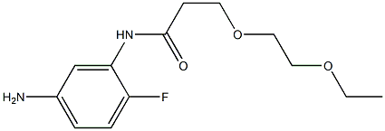 N-(5-amino-2-fluorophenyl)-3-(2-ethoxyethoxy)propanamide 구조식 이미지