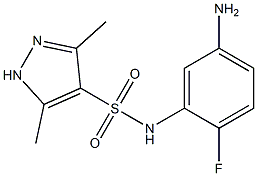 N-(5-amino-2-fluorophenyl)-3,5-dimethyl-1H-pyrazole-4-sulfonamide 구조식 이미지