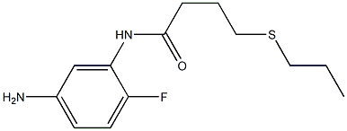 N-(5-amino-2-fluorophenyl)-4-(propylsulfanyl)butanamide Structure