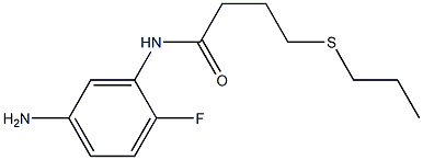 N-(5-amino-2-fluorophenyl)-4-(propylsulfanyl)butanamide 구조식 이미지