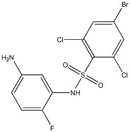 N-(5-amino-2-fluorophenyl)-4-bromo-2,6-dichlorobenzene-1-sulfonamide 구조식 이미지
