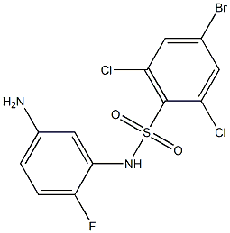 N-(5-amino-2-fluorophenyl)-4-bromo-2,6-dichlorobenzene-1-sulfonamide Structure