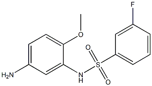 N-(5-amino-2-methoxyphenyl)-3-fluorobenzenesulfonamide 구조식 이미지