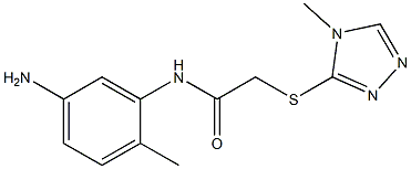 N-(5-amino-2-methylphenyl)-2-[(4-methyl-4H-1,2,4-triazol-3-yl)sulfanyl]acetamide 구조식 이미지