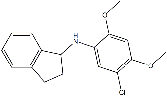 N-(5-chloro-2,4-dimethoxyphenyl)-2,3-dihydro-1H-inden-1-amine 구조식 이미지