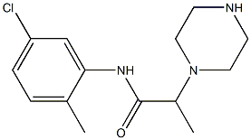 N-(5-chloro-2-methylphenyl)-2-(piperazin-1-yl)propanamide 구조식 이미지