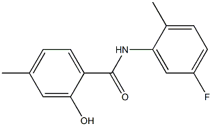 N-(5-fluoro-2-methylphenyl)-2-hydroxy-4-methylbenzamide 구조식 이미지