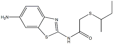 N-(6-amino-1,3-benzothiazol-2-yl)-2-(butan-2-ylsulfanyl)acetamide 구조식 이미지