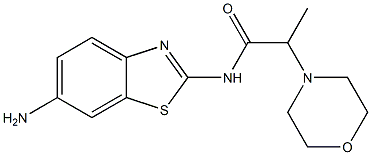 N-(6-amino-1,3-benzothiazol-2-yl)-2-(morpholin-4-yl)propanamide 구조식 이미지