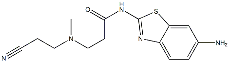 N-(6-amino-1,3-benzothiazol-2-yl)-3-[(2-cyanoethyl)(methyl)amino]propanamide Structure