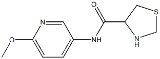 N-(6-methoxypyridin-3-yl)-1,3-thiazolidine-4-carboxamide 구조식 이미지