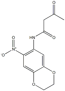 N-(7-nitro-2,3-dihydro-1,4-benzodioxin-6-yl)-3-oxobutanamide Structure