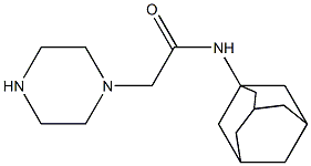 N-(adamantan-1-yl)-2-(piperazin-1-yl)acetamide 구조식 이미지