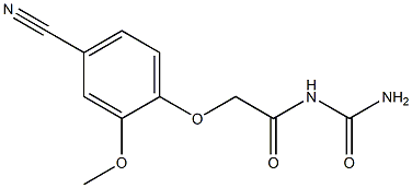 N-(aminocarbonyl)-2-(4-cyano-2-methoxyphenoxy)acetamide 구조식 이미지