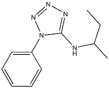 N-(butan-2-yl)-1-phenyl-1H-1,2,3,4-tetrazol-5-amine 구조식 이미지
