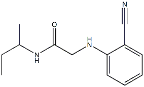 N-(butan-2-yl)-2-[(2-cyanophenyl)amino]acetamide 구조식 이미지