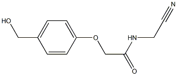 N-(cyanomethyl)-2-[4-(hydroxymethyl)phenoxy]acetamide 구조식 이미지