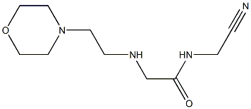 N-(cyanomethyl)-2-{[2-(morpholin-4-yl)ethyl]amino}acetamide 구조식 이미지