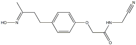 N-(cyanomethyl)-2-{4-[(3E)-3-(hydroxyimino)butyl]phenoxy}acetamide 구조식 이미지