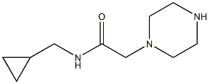 N-(cyclopropylmethyl)-2-(piperazin-1-yl)acetamide Structure