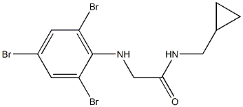 N-(cyclopropylmethyl)-2-[(2,4,6-tribromophenyl)amino]acetamide 구조식 이미지