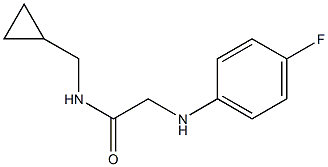 N-(cyclopropylmethyl)-2-[(4-fluorophenyl)amino]acetamide 구조식 이미지