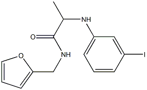 N-(furan-2-ylmethyl)-2-[(3-iodophenyl)amino]propanamide Structure