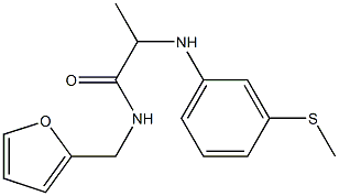 N-(furan-2-ylmethyl)-2-{[3-(methylsulfanyl)phenyl]amino}propanamide Structure