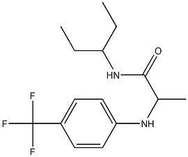 N-(pentan-3-yl)-2-{[4-(trifluoromethyl)phenyl]amino}propanamide Structure