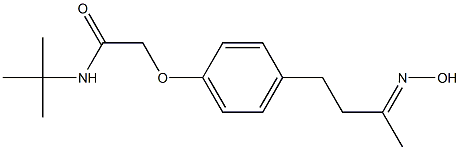 N-(tert-butyl)-2-{4-[(3E)-3-(hydroxyimino)butyl]phenoxy}acetamide 구조식 이미지