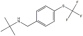 N-(tert-butyl)-N-{4-[(trifluoromethyl)thio]benzyl}amine Structure