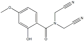 N,N-bis(cyanomethyl)-2-hydroxy-4-methoxybenzamide 구조식 이미지