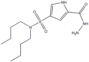 N,N-dibutyl-5-(hydrazinocarbonyl)-1H-pyrrole-3-sulfonamide 구조식 이미지