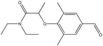 N,N-diethyl-2-(4-formyl-2,6-dimethylphenoxy)propanamide 구조식 이미지