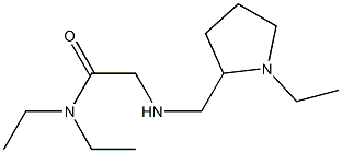 N,N-diethyl-2-{[(1-ethylpyrrolidin-2-yl)methyl]amino}acetamide Structure