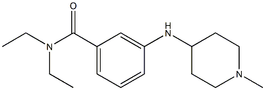 N,N-diethyl-3-[(1-methylpiperidin-4-yl)amino]benzamide Structure