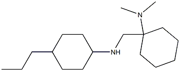 N,N-dimethyl-1-{[(4-propylcyclohexyl)amino]methyl}cyclohexan-1-amine Structure