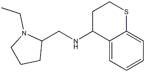 N-[(1-ethylpyrrolidin-2-yl)methyl]-3,4-dihydro-2H-1-benzothiopyran-4-amine 구조식 이미지