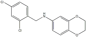 N-[(2,4-dichlorophenyl)methyl]-2,3-dihydro-1,4-benzodioxin-6-amine 구조식 이미지