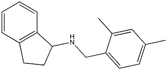 N-[(2,4-dimethylphenyl)methyl]-2,3-dihydro-1H-inden-1-amine 구조식 이미지