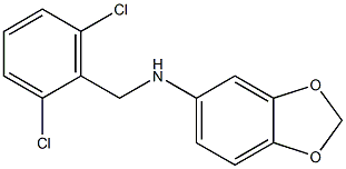 N-[(2,6-dichlorophenyl)methyl]-2H-1,3-benzodioxol-5-amine 구조식 이미지