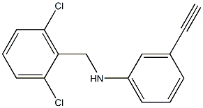 N-[(2,6-dichlorophenyl)methyl]-3-ethynylaniline 구조식 이미지