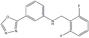 N-[(2,6-difluorophenyl)methyl]-3-(1,3,4-oxadiazol-2-yl)aniline 구조식 이미지