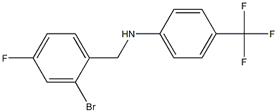 N-[(2-bromo-4-fluorophenyl)methyl]-4-(trifluoromethyl)aniline 구조식 이미지