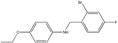 N-[(2-bromo-4-fluorophenyl)methyl]-4-ethoxyaniline 구조식 이미지